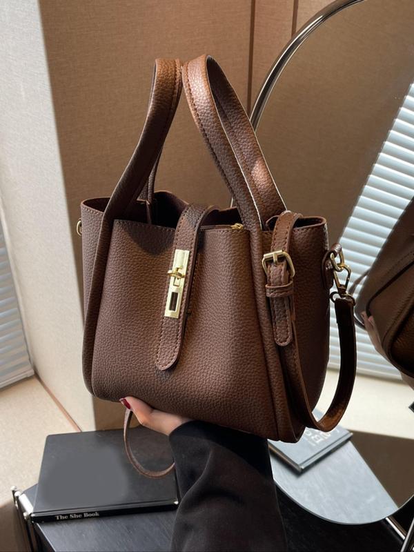Women's elegant simple fashion handbag, fashionable retro bag, 25 fall&winter chic versatile handbag, mother-and-child bag, crossbody shoulder bag, suitable for daily and work use, commuting to work