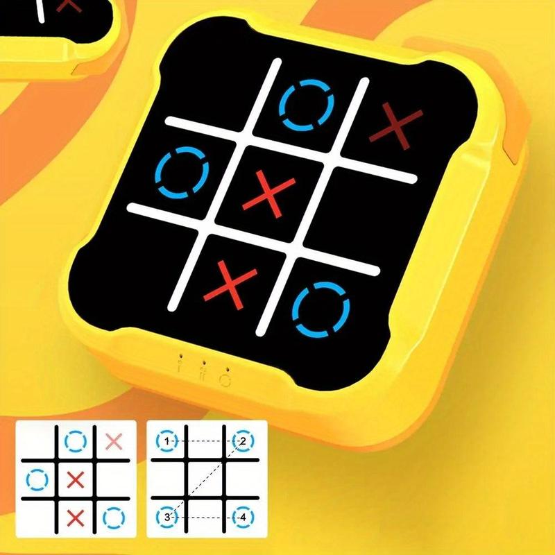 Electronic Tic-Tac-Toe Game, Portable Strategy Family Board Games for Kids and Adults, Tabletop Games, Travel-Friendly Design, No Batteries Included