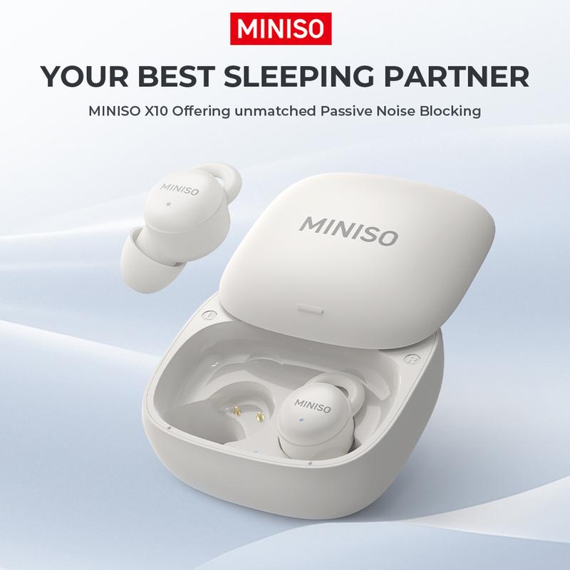 MINISO X10 Wireless Earbuds Bluetooth Sleep Wireless Earbuds Noise Blocking Earbuds for Sleep Comfortable Fit Bluetooth 5.4 Earphones for Unlimited Sleep Sounds Side Sleeper In-Ear Wireless Headphones Sleeping Bluetooth EarBuds
