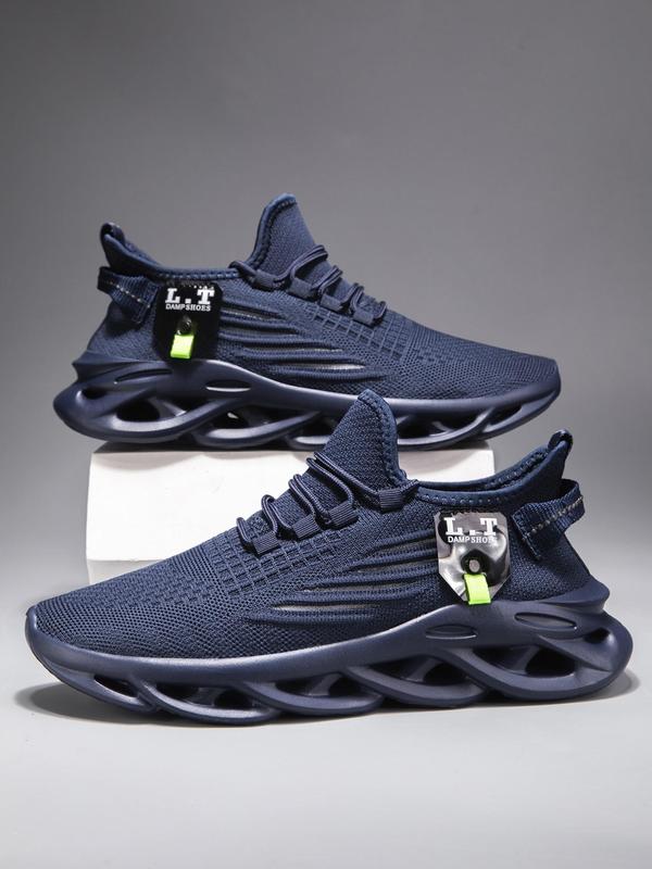 Men's Fashionable Lace Up Low Top Sneakers, Casual Comfortable Breathable Sports Running Shoes, Male All-match Round Toe Shoes for Daily Wear