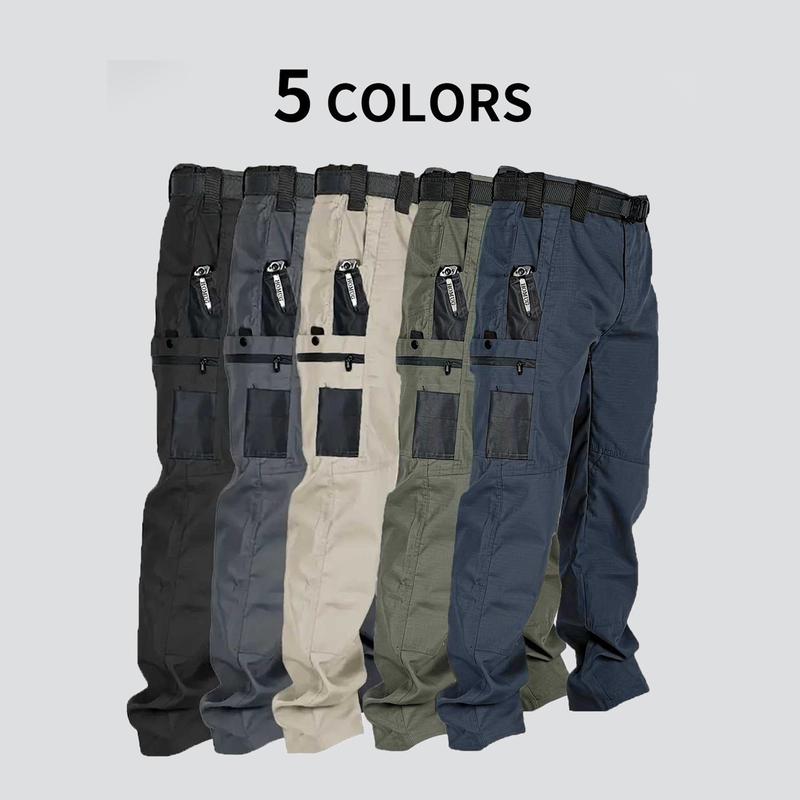 HOMUG Men's Solid Color Tactical Work Pants,230g/m² new fabric，with Multiple Pockets and Zipper Closures, Durable Outdoor Training Pants, Available in Multiple Colors, Fishing, outdoor activities, work, hiking, camping，Suitable for Spring and Autumn Wear.
