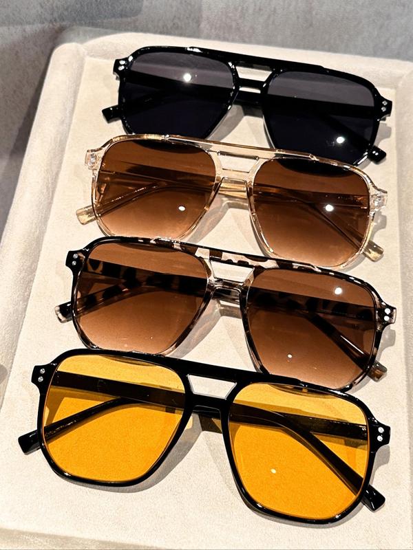 Unisex Vintage Trendy Aviator Sunglasses, Retro Outdoor Sports Sunglasses, Fashionable Sunglasses for Men & Women for Everyday Use, Trendy Frames Sunglasses, Sunglasses Set
