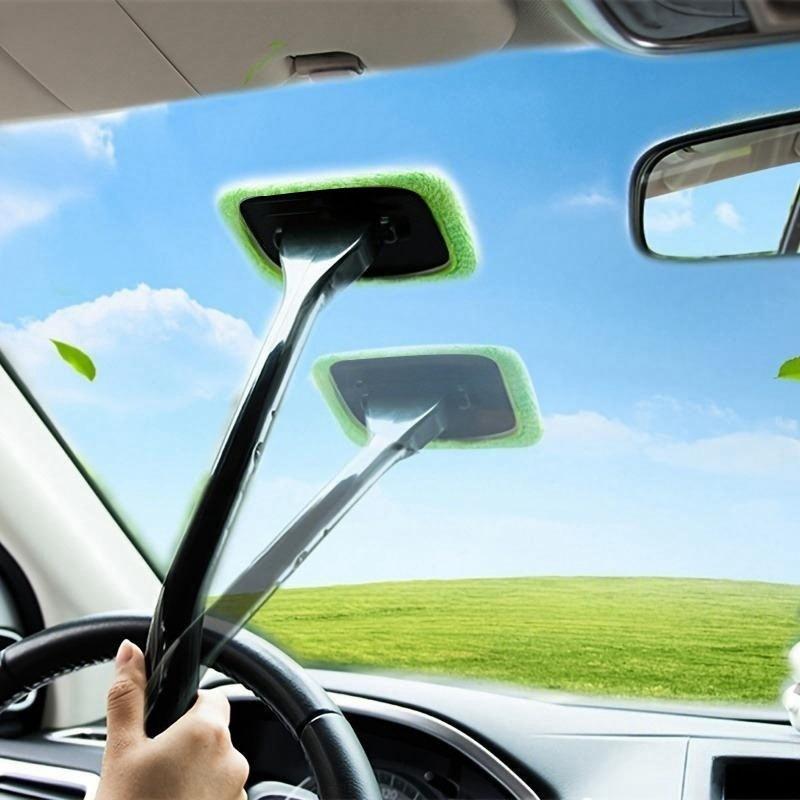 Car Window Glass Cleaning Brush, Car Front Windshield Cleaner, Window Cleaning Tool, Long Handle Auto Glass Wiper, Professional Car Cleaning Tool,Â Men's Gift Ideas, Cleaning Supplies, Car Detailing Products