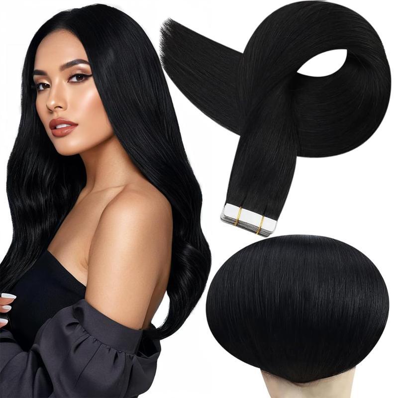 Full Shine Tape in Hair Extensions Natural Straight Human Hair 20 Pcs 50 Gram for Beauty Women # summer outdoorfun