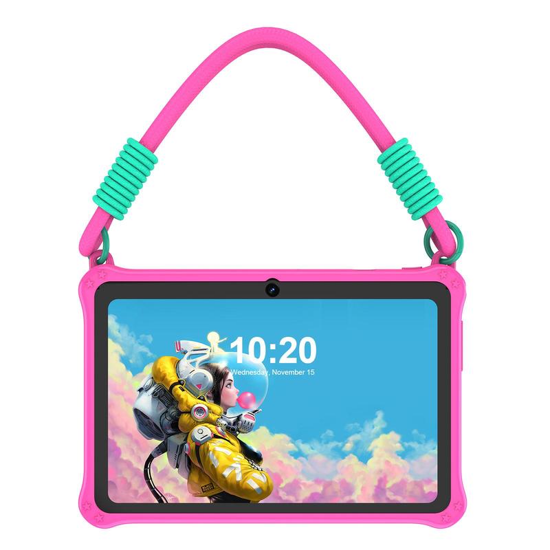 7 Inch Kids Tablet Android 13 Os, 4GB RAM 32GB Storage, Dual Camera, Silicone Case, Bluetooth-compatible & Wi-Fi Enabled, Student Tablets, for Children Learning, Touchscreen Android Tablet