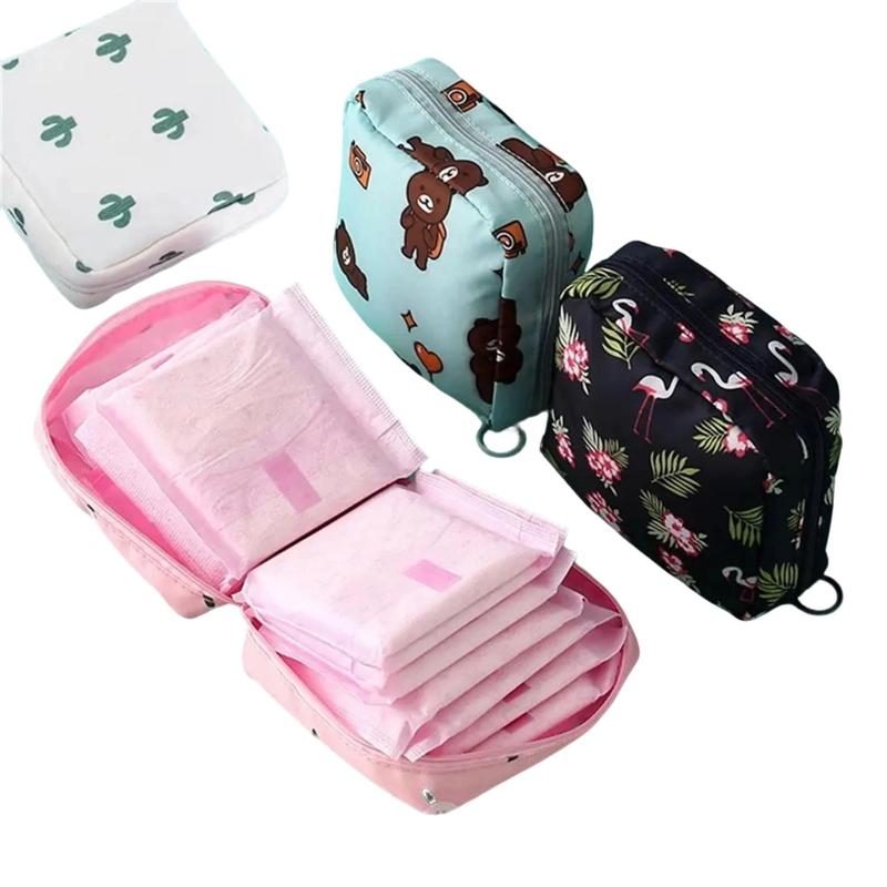Cute Cartoon Napkin Tissue Storage Bag (1 Count), Space Saving Bags, Home Accessories Large Capacity Lipstick Storage Organizer, Travel Essentials Makeup Bag, Cosmetic Storage Bag, Storage Pouch, Summer Gift, Zipper Pouches, Travel Organization Pouch