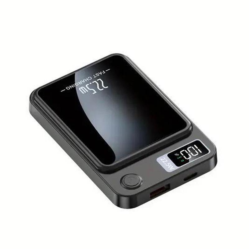 5000mAh Magnetic Wireless Mobile Power Bank, 22.5W/PD20W Fast Charging Wireless Powerbank Lightweight Rechargeable Portable Charger for iPhone 15 Pro Max/14 Pro/13/12 & Android Phone