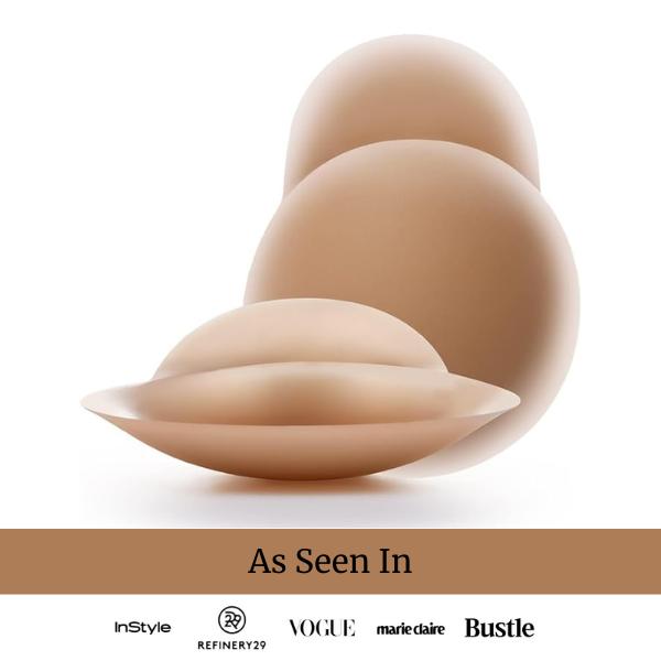 Nippies Skin Reusable Nipple Covers with Lift - Sticky Adhesive Silicone Pasties for Women All Day Strapless Comfort Travel Box Included - For A-DD Cups