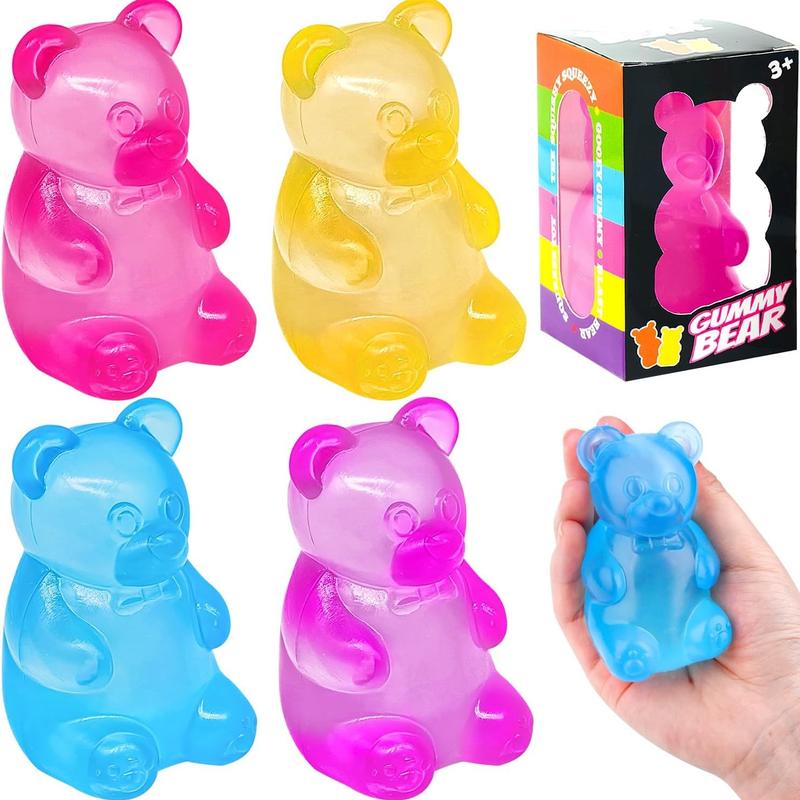 1/4 Counts Soft Jelly Filled Sensory Toy, Stretchable Squeeze Stress Relief Fidget Toy, Squishy Sensory Fidgets, Squishies, Ideal for Birthday Gifts, Goodie Bag Fillers, Classroom Rewards