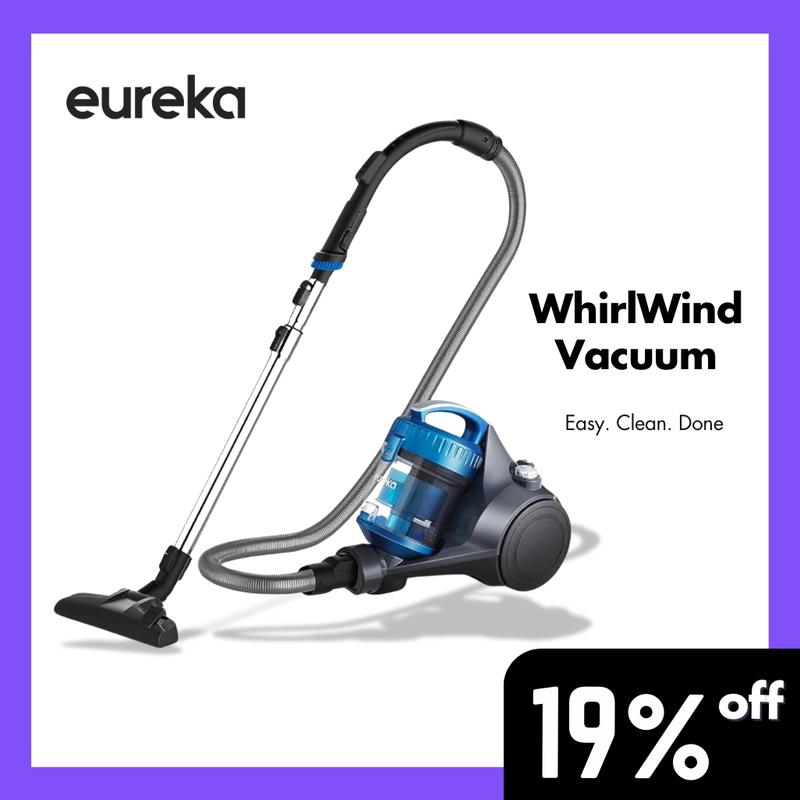 Eureka WhirlWind Bagless Canister Vacuum Cleaner 2.5L, Lightweight Powerful Vacuum for Carpets, Hard Floors & Pet Hair, Easy to Maneuver with Crevice Tool, Large Capacity Multi-Surface Cleaner, Great for Home, Jumpstart Sale, Automatic Cord Rewind,StockUp