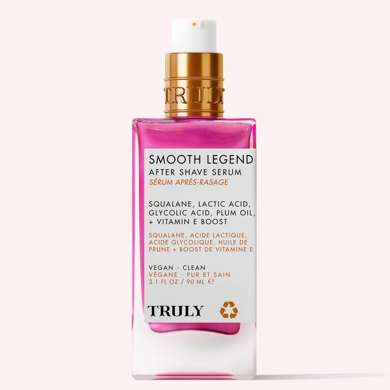Smooth Legend After Shave Serum â Targets Ingrowns and Discoloration with Glycolic Acid & Squalane â Calms Irritation and Redness â Brightens and Smooths Skin on Legs, Underarms & Pubic Area â Lightweight, Fast-Absorbing Formula for Radiant Skin
