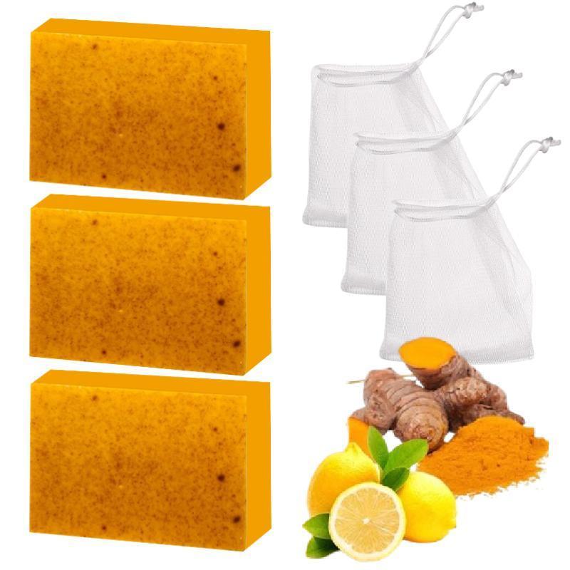 Turmeric Soap,Deep cleansingSoap,Moisturizing Soap For Body,Body wash & Soap For Women& Men jabon curcuma Body CareComfort Skin Care Hydrating Moisture turmeric bar soap