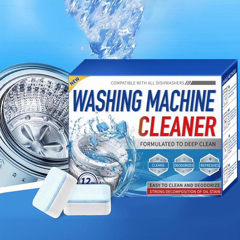 Cleaning Gadgets Washing Machine Cleaner, 12/24pcs Home Essentials Deep Cleaning Tablets for Front Loader Top Load Washer, Household Essentials, Cleaning Supplies, Summer Essentials, Cleaning Supplies, Degreaser Foaming, Home Cleaning Products