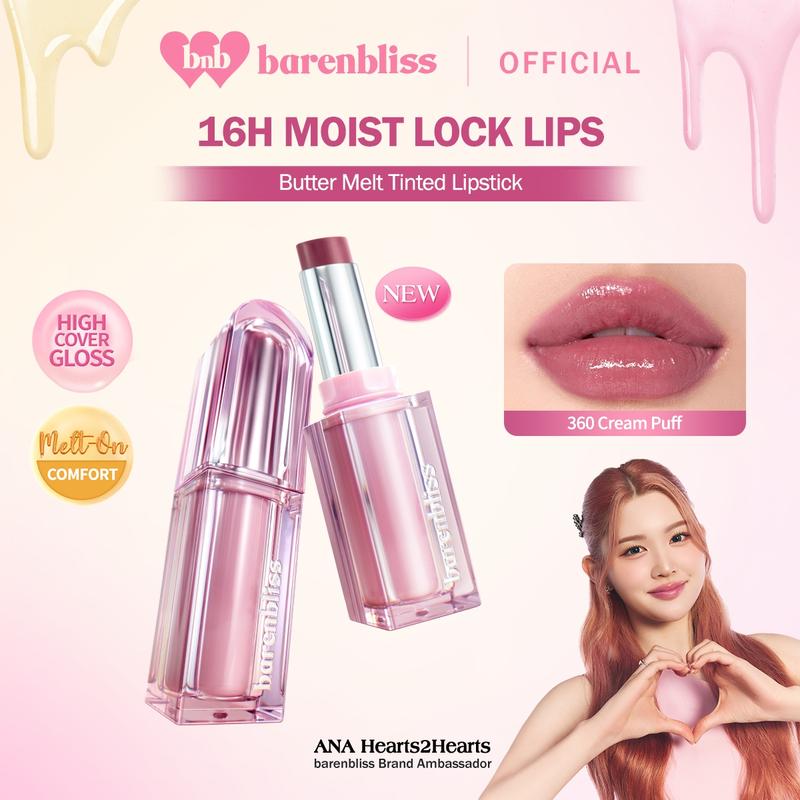 【EXCLUSIVE】BNB barenbliss Butter Melt Tinted Lipstick 2.7g | Pelembab Bibir Berwarna yang Tahan 16 Jam yang mampu Melembabkan dan Ringan Glossy Finish Waterproof & Smudgeproof Non Sticky Non Greasy Lip Balm Lip Butter Lipstick