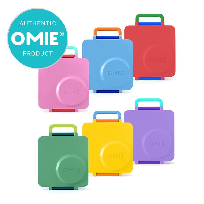 Omie Compact Leakproof Lunch Box for Kids - 3-Compartment Insulated Portable Bento Lunch Box with Stainless Steel Insulated Container, Silicone & Plastic Tableware, Easy-to-Clean Sturdy Kitchenware Set