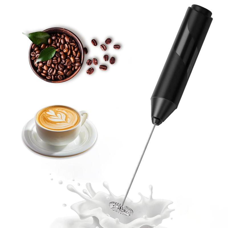 Portable Battery Powered Electric Milk Frother Whisk, Multifunctional Handheld Egg Beater, Household Blender for Coffee, Latte, Cappuccino, Coffee Frother Mixer (Batteries Not Included)