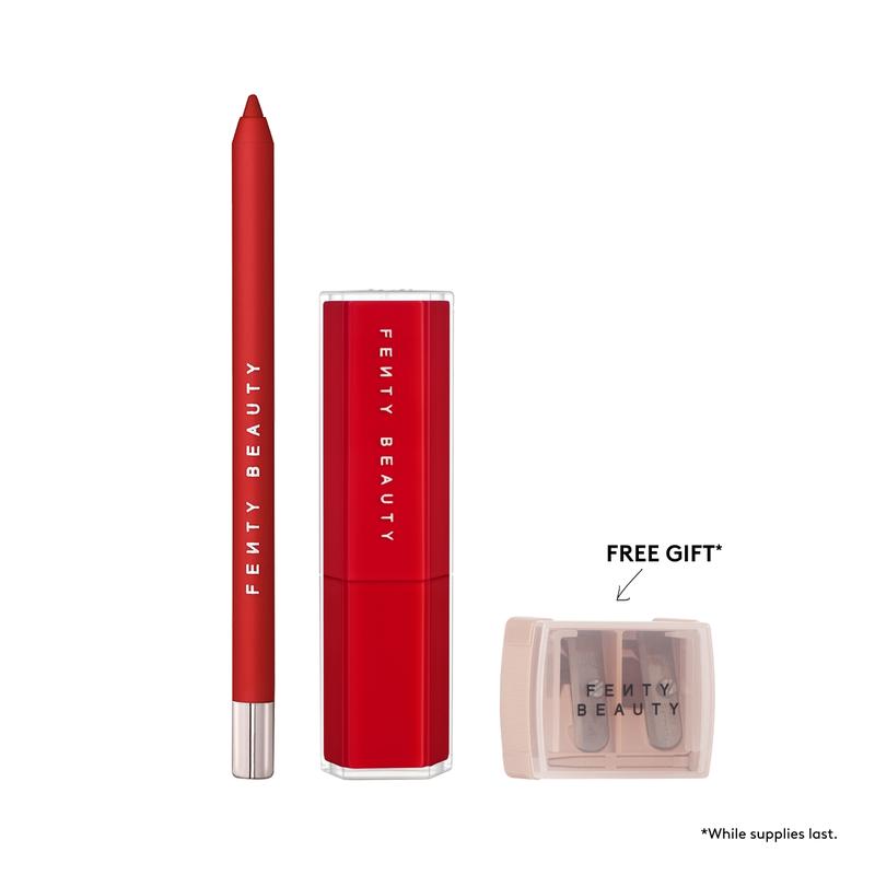 Fenty Beauty Lip Lock’r Duo: Trace’d Out Longwear Waterproof Pencil Lip Liner + Gloss Bomb Stix High-Shine Gloss Stick