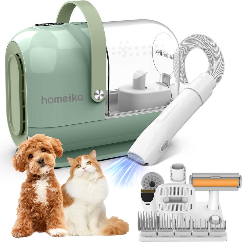 Homeika Dog Grooming Kit, 1.5L/3L Vacuum with 99% Suction Power, Silent Pet Vacuum Groomer, Dog and Cat  Brush
