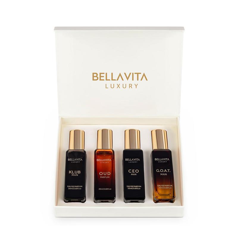 Bellavita Luxury Menâs Gift Set | Premium Perfume Combo for Him | Bold, Masculine & Long-Lasting Eau De Parfums | Perfect Romantic Gift for Boyfriend, Husband or Partner | Vegan & Cruelty-Free
