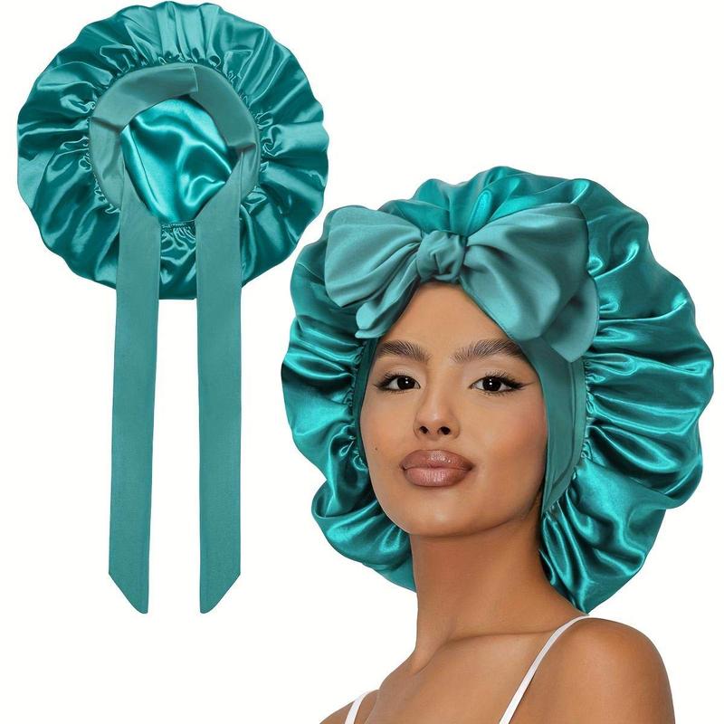 Double-Layer Satin Sleep Bonnet for Women, Soft Breathable Adjustable Night Cap, Sleeping Bonnet, Heatless Hair Care and Styling Bonnet #GLOBAL PICKS