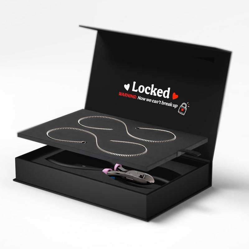 Locked Unisex Permanent Couples Bracelets with Special Clasp - Perfect Date Night Gift for Anniversary and Birthday Cut To Fit