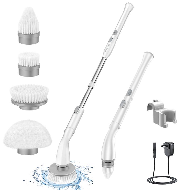 LABIGO Electric Spin Scrubber, Cordless Shower Scrubber with Extension Handle for Bathroom, Kitchen, Tile, Floor & Cleaning Tools