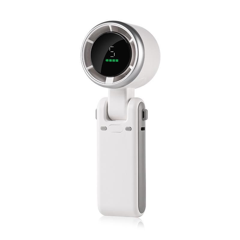 USB-C Charging Handheld High Speed Fan, 5-speed Wind Speed Fan, Foldable & Hanging Neck Fan Suitable for Family, Travel, and School, Handheld Cooling Fan, Portable Multifunctional Fan, Rechargeable Fan