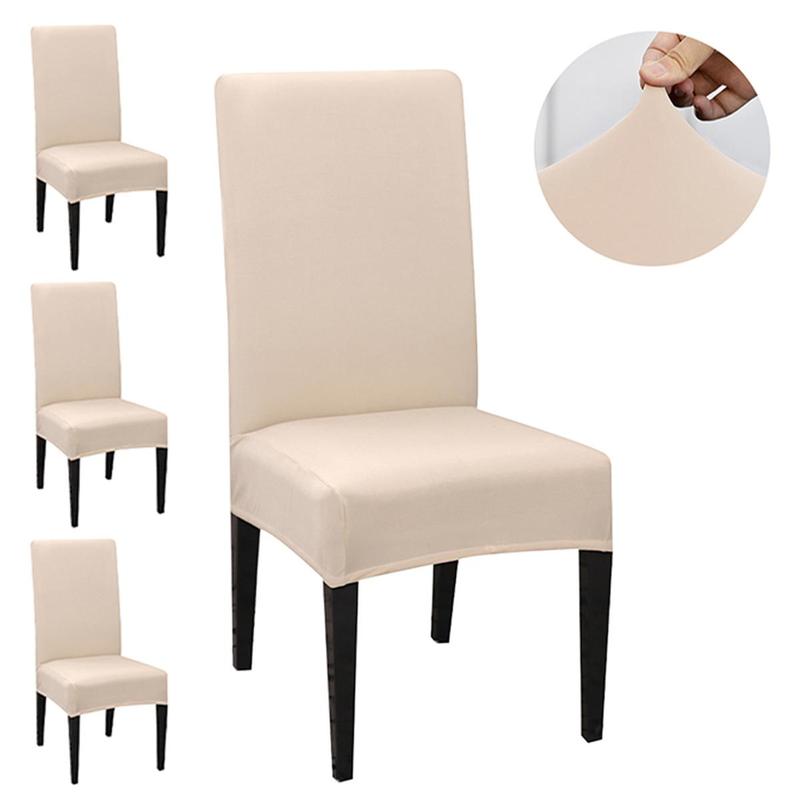 Set of 4-12 Milk Silk Elastic Chair Covers, Stretch Chair Slipcover, S Size, All Season Use, Contemporary Style, Suitable for Kitchen Dining Living Room #GLOBAL PICKS