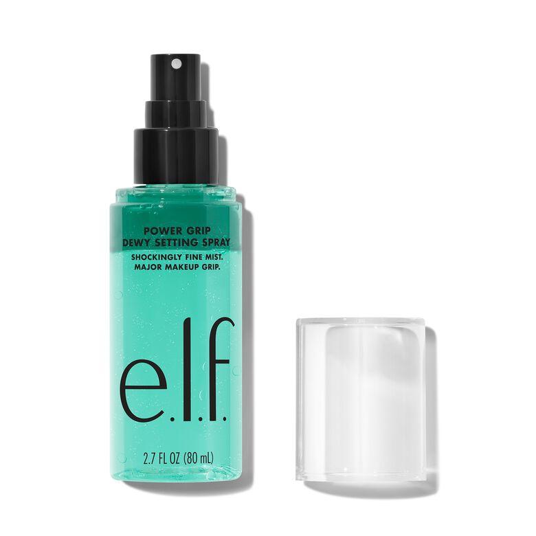e.l.f. Power Grip Dewy Setting Spray - Bi-Phase Long-Lasting Makeup Spray, 5% Aloe + Hyaluronic Acid, Fine Mist, Non-Sticky 27.7 oz (80 mL)
