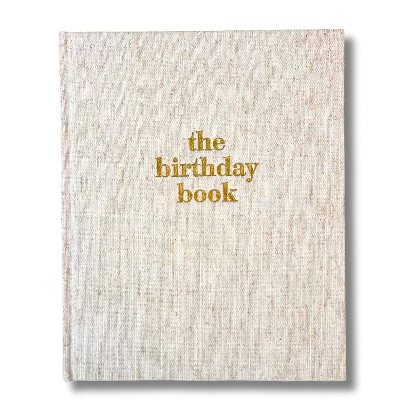 Birthday Book Keepsake Journal, Perfect Gift for New Busy Parents, Aesthetic Letter to My Child, Heirloom Quality Linen, Must Have Baby Shower Gift