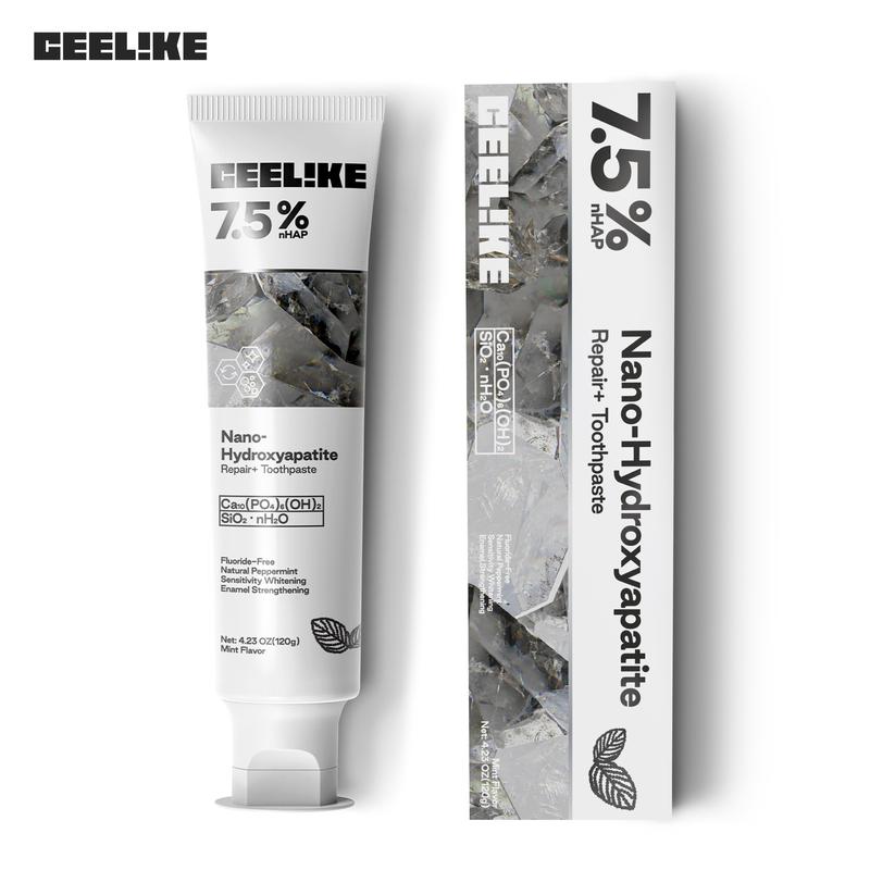【CEELIKE】Fluoride-Free Nano Hydroxyapatite Toothpaste | Advanced Enamel Repair & Long-Lasting Fresh Breath | Mild Mint | 4.23 oz