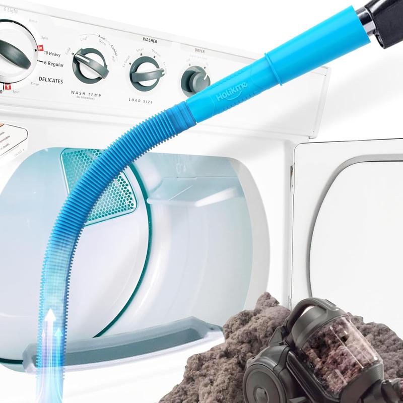 Holikme Dryer Vent Cleaner Kit - Vacuum Hose Attachment Brush Lint Remover for Deep Cleaning & Fire Prevention Adjustable Tool, Dryer Cleaning Tool