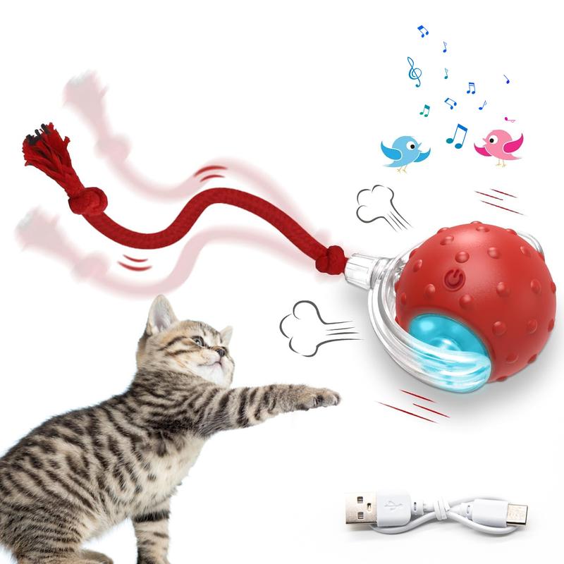SPOVEN Cat&Dog Toy - Interactive USB Rechargeable  Ball Toy on Rug , Anti-Depression Fun Gift for Cats & Dogs