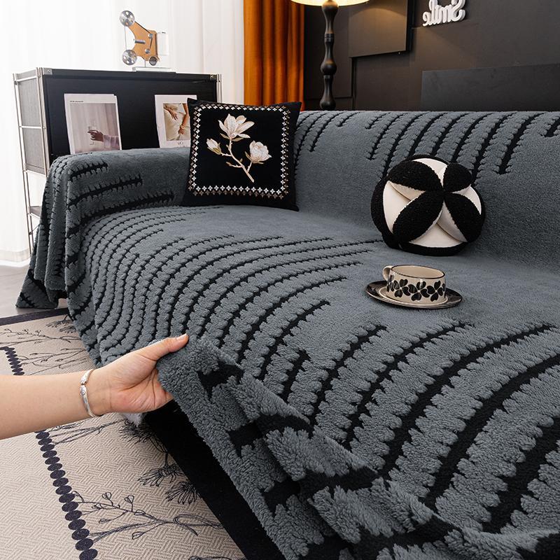 Plush Sofa Cover, Soft Comfortable Couch Protector, Couch Covers and Sofa Towel for Living Room, Bedroom, Hotel or Dormitory, Sofa Slipcover for Hmoe Decor
