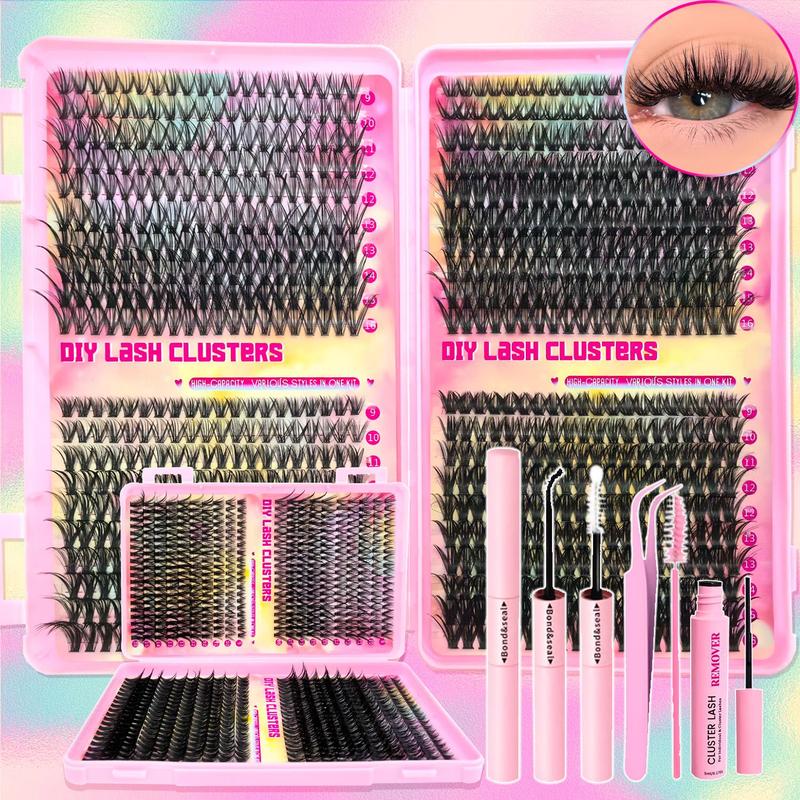 Professional Eyelash Extension Kit (30D+40D+50D+60D), Complete Eye Makeup Tools Set for Women, Long-Lasting & Easy Application