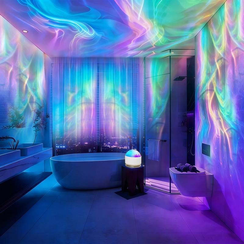 2 Scene -Ocean Wave & 3D Water RippleProjector Light-EasterEggLight 16-Color Round Lamp withControl, Relaxation & Romantic Night Ambience Mothersdaygift