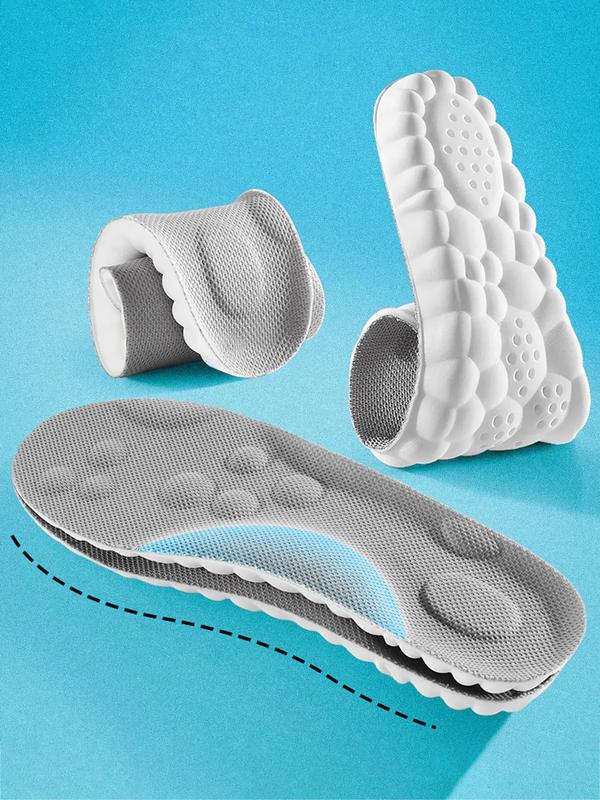 Unisex Sporty Minimalist Shoe Insoles, Soft Cushioned, Shock Absorption Comfy, Trendy, Breathable and Comfortable, Anti-Slip Shock Absorbing Insoles for Women and Men, Ideal for Daily Use, Sports Insoles
