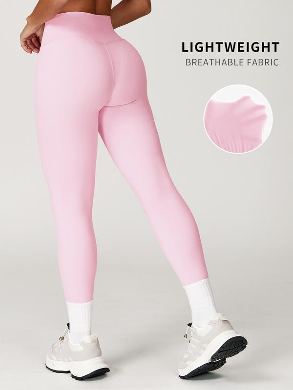 Women's High Waisted Sports Leggings, Solid Color Skinny Pants, High Stretch Yoga Leggings, Ladies Sportswear for Indoor Outdoor Wear, Yoga Pants Women, High Elastic Activewear