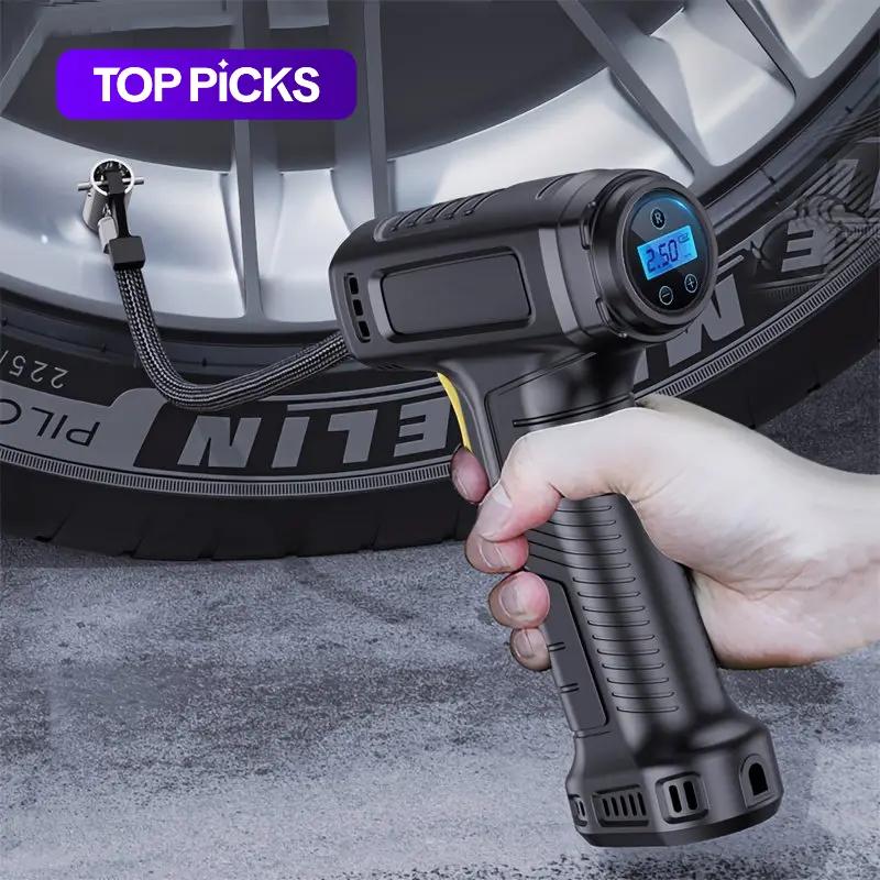 Portable Car Tire Inflator, Wireless/Wired Digital Air Pump with LCD Display, Multifunctional Tyre Inflator for Car, Motorcycle, SUV and Truck, Vehicle Tire Inflator, Automotive Tire Inflator, Cordless Tire Inflator, Tire Inflation Tool #GLOBAL PICKS