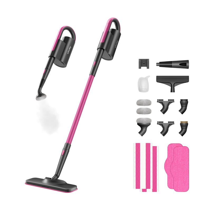 Schenley 18-in-1 Steam Mop with Detachable Handheld Steamer for Walls, Floors, Tiles, Tackles Grease & Sticky Messes, Includes Multiple Accessories Cleaning Tools Cleaning Set