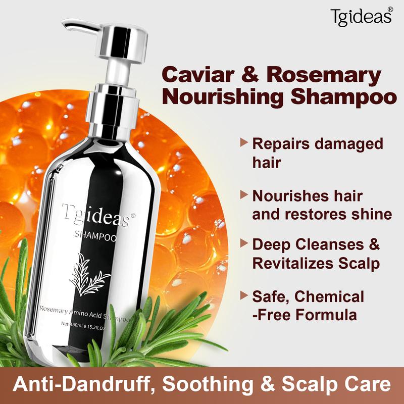 Tgideas Caviar & Rosemary Shampoo - Nourishing & Volumizing, For Oily Hair Care, Boosts Shine & Softness  #Summervibes