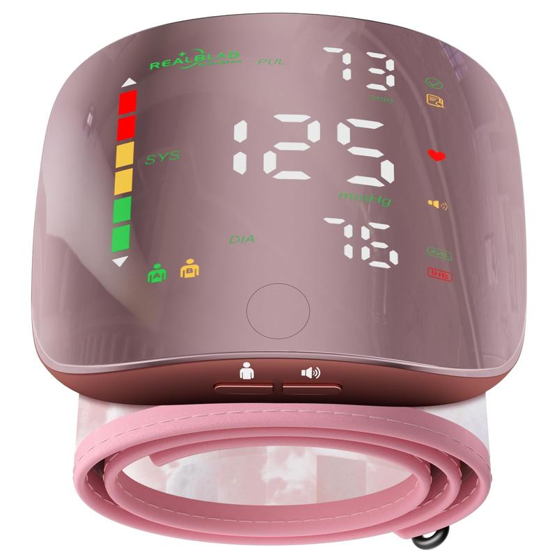Ziqing Wrist Blood Pressure Monitor Led Display, Touch Screen Wrist Blood Pressure Cuff 99x2 Reading Memory with Carrying Case Health Monitoring for Family health Care outdoorfun