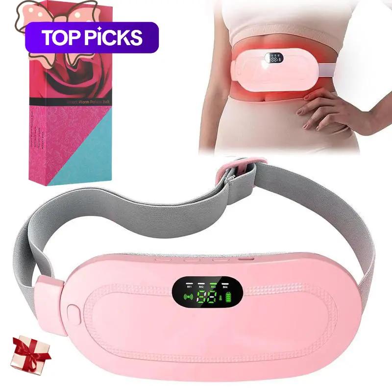 Menstrual Heating Pad Smart Uterus Warmer Belt, Cordless Heating Pad, Electric Waist Belt, Waist-Vibrating Abdominal Massager #GLOBAL PICKS