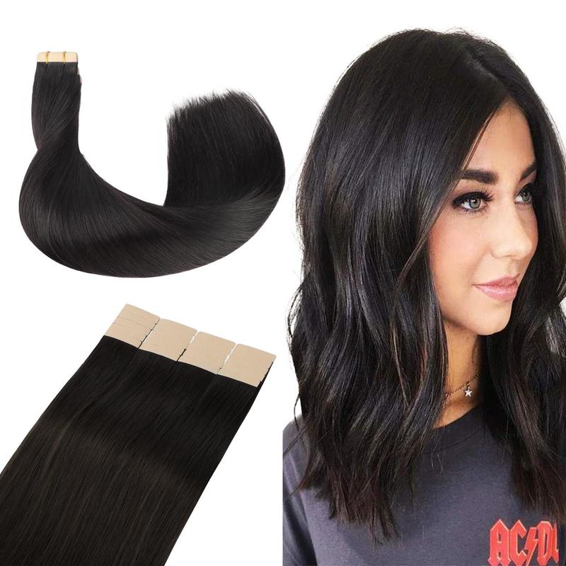 GOOGOO Hair Extensions Tape in Human Hair Natural Straight #mothersdaygift#TikTokShopStockUp #Summervibes