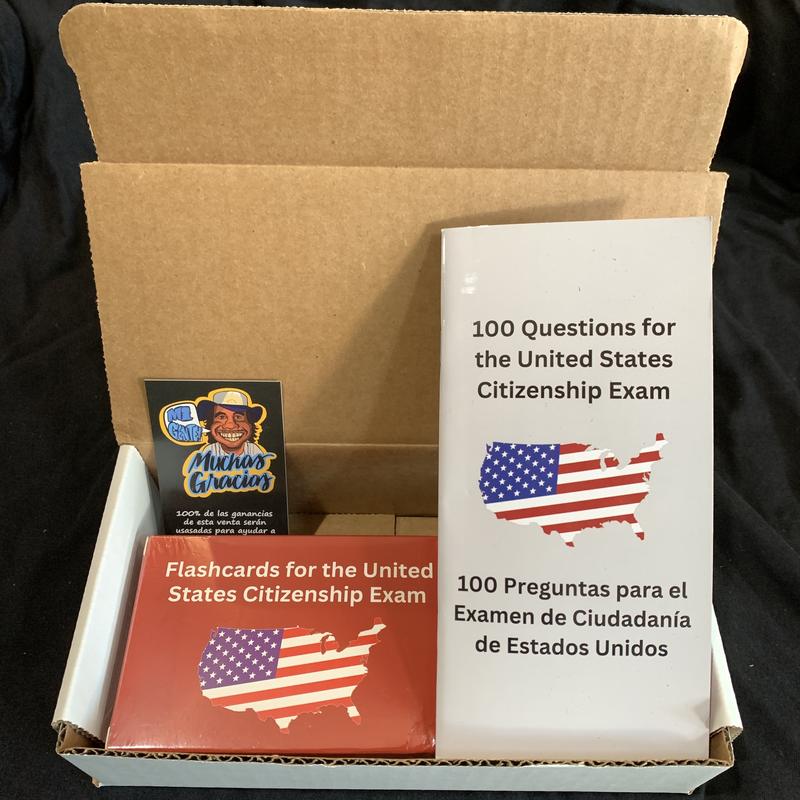 U.S. Civics Test Flash Card & Bilingual Booklet Combo Set