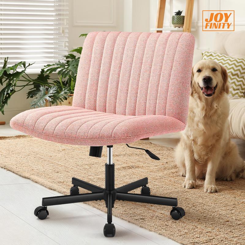 Joyfinity Criss Cross Chair Plus Size Criss Office Chair Sit Cross-legged Armless Swivel Home Modern Home Office Desk Chair Beige Color