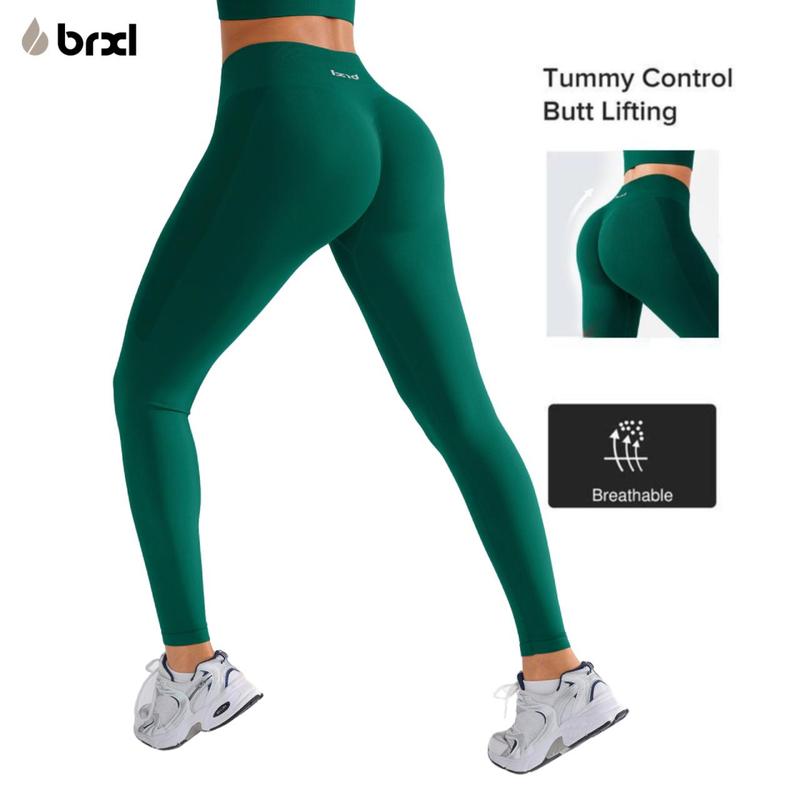 BRXL  BrxlGrit【Discount for live】Hip Lifting Tummy Control Leggings for Womens High Waisted No Front Seam Stretchy Gym Pilates Yoga Leggings-brxl-1