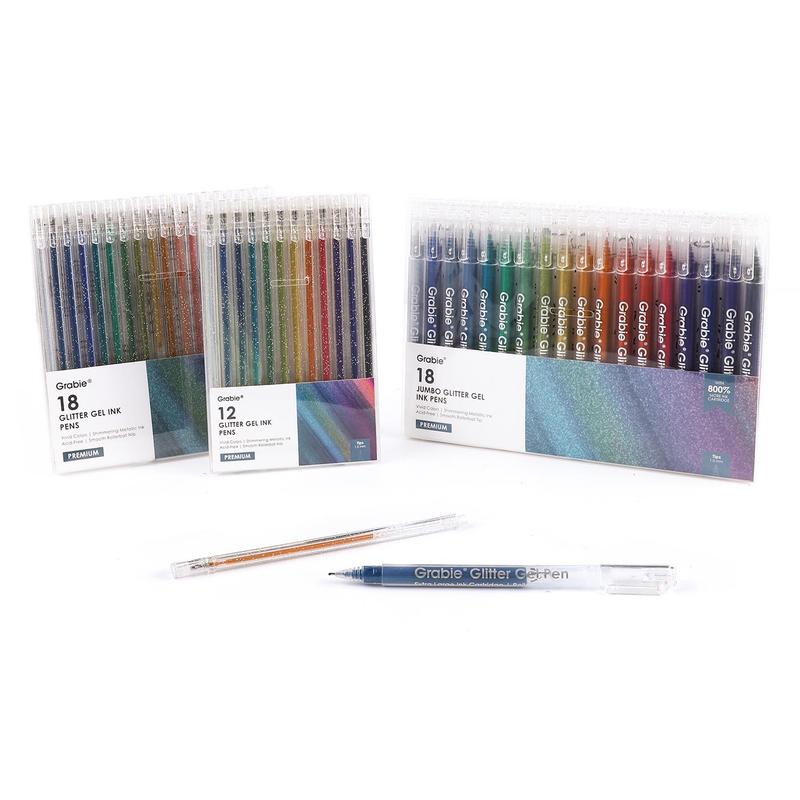 [Flash Sale] Grabie Dual Tone Iridescent Glitter Gel Ink Pens - 12/18 Vibrant Colors for Lettering, Coloring Books, Scrapbooking, Planner and More colorful pens, crafts, drawing, design Art Markers Set, Tiktokshopstockup, Tiktokshopmothersday