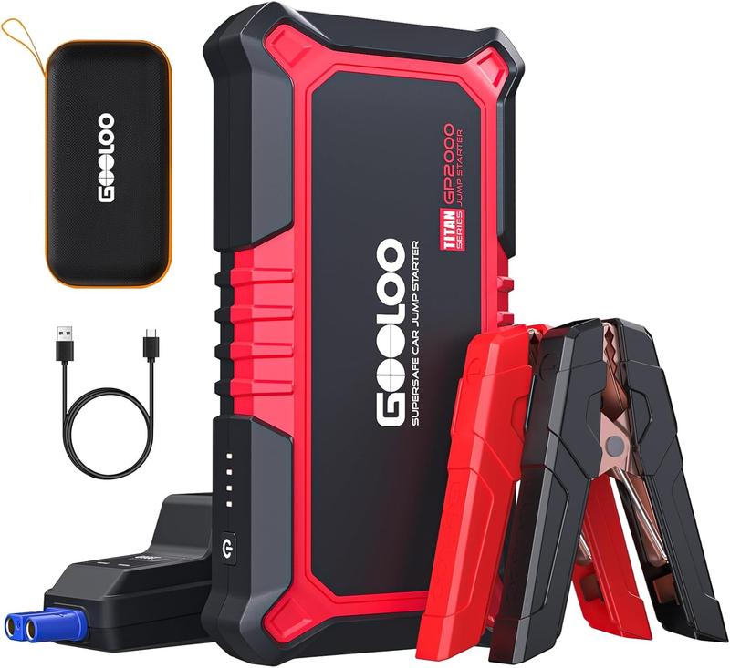 ãMother's Day GiftãGOOLOO Jump Starter Battery Pack 1500A â2000A Water-Resistant Multi-Function Power Boost for Up to 8.0L Gas or 6.0L Diesel Engines.