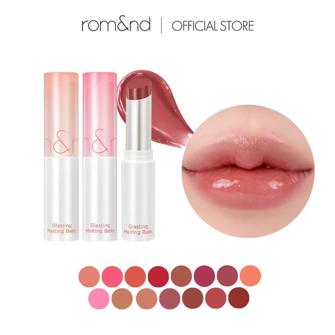 rom&nd Glasting Melting Balm (3.5g) - Glossy Finish Lip Color, Hydrating Moisturizer, Lip Care Beauty Product, Vegan, Suitable for All Skin Types